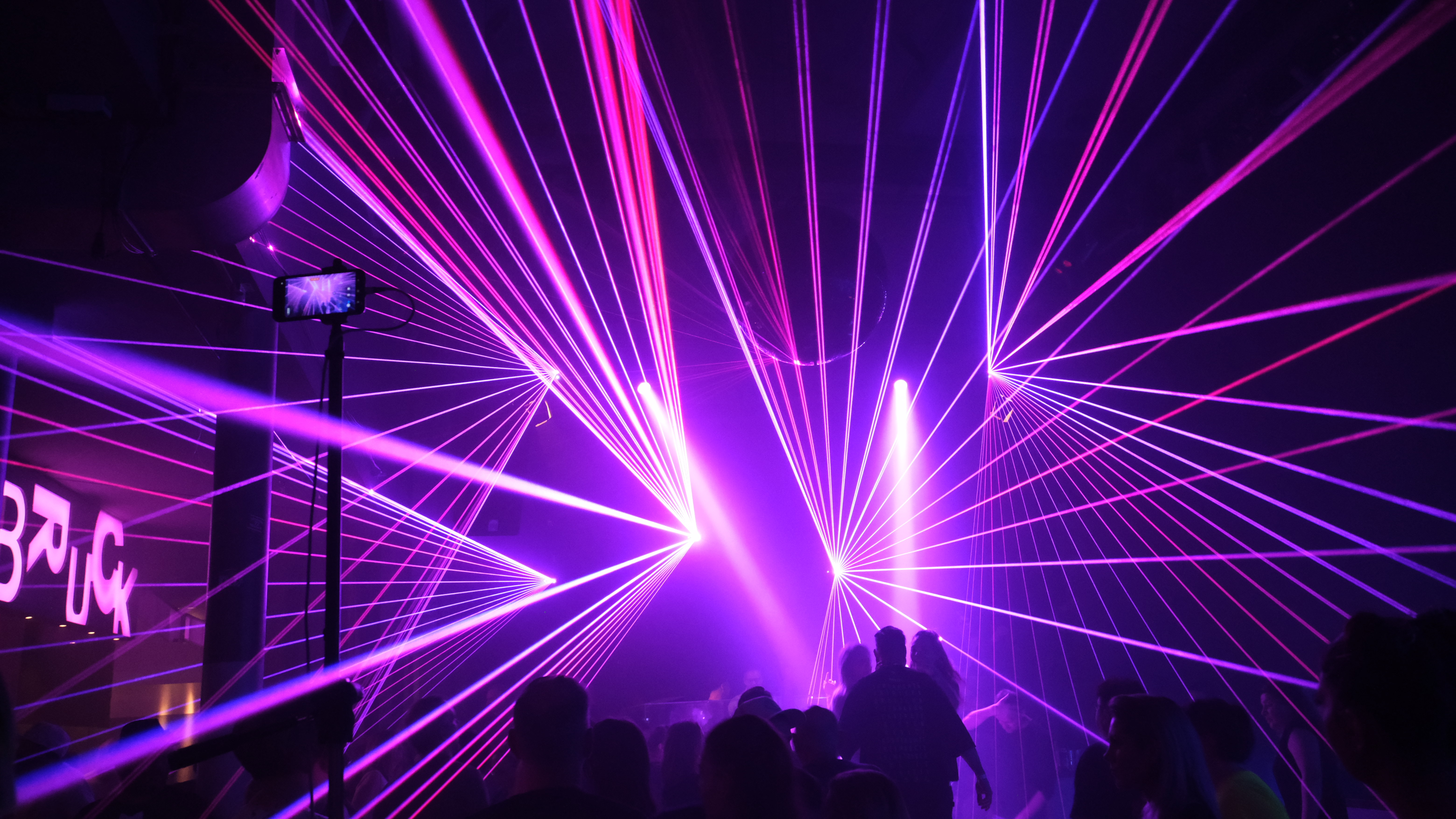 Bühne für eine Live-Lasershow